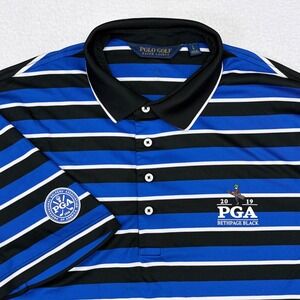 2019 PGA Championship Bethpage Black Ralph Lauren Golf Polo Shirt Size Large
